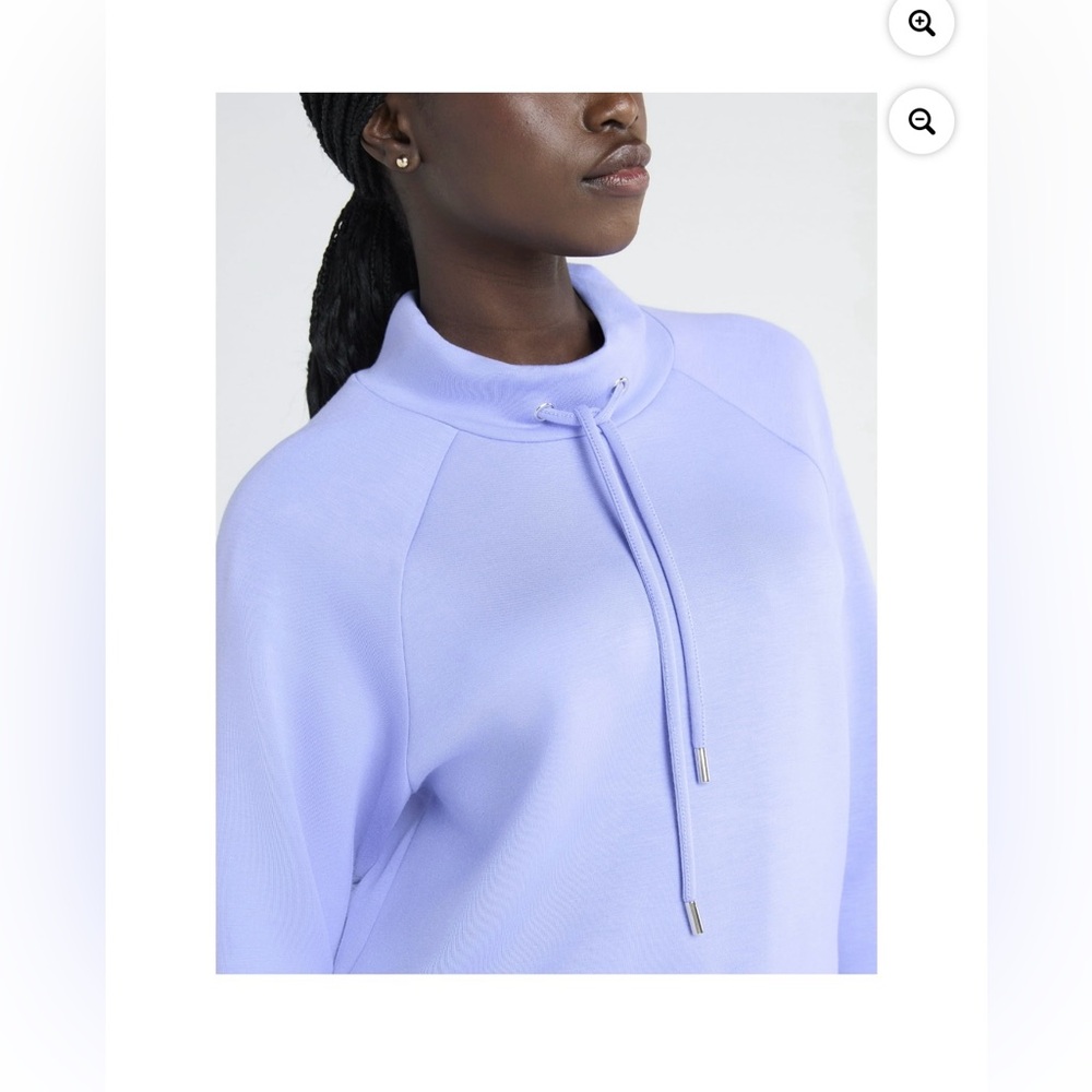 New Scoop Women's Ultimate Scubaknit Funnel Neck Sweatshirt size XL lavender - Picture 6 of 10